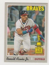 2019 Topps Heritage Ronald Acuna Jr. Action Variation #500 2023 NL MVP