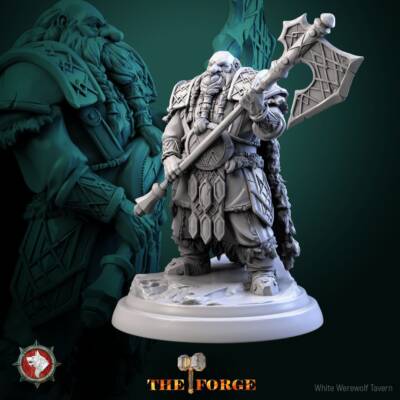 Mountain Dwarf Warrior - v1 | DnD Miniatures | Tabletop Gaming Miniature |