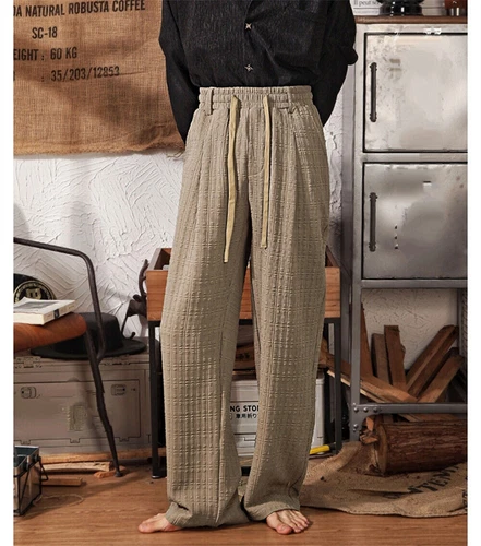 Mens Retro Loose Straight Pants Athletic Casual Sweatpants Hip Hop Trouser - Bild 5 von 10