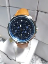 Michael Kors Men's Cortlandt Tan Leather Strap Watch 44mm MK8927