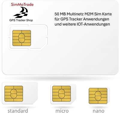 Simmotrade® M2M Multinetz Sim-Karte speziell für GPS und IOT Anwendungen 50MB - Bild 1 von 4