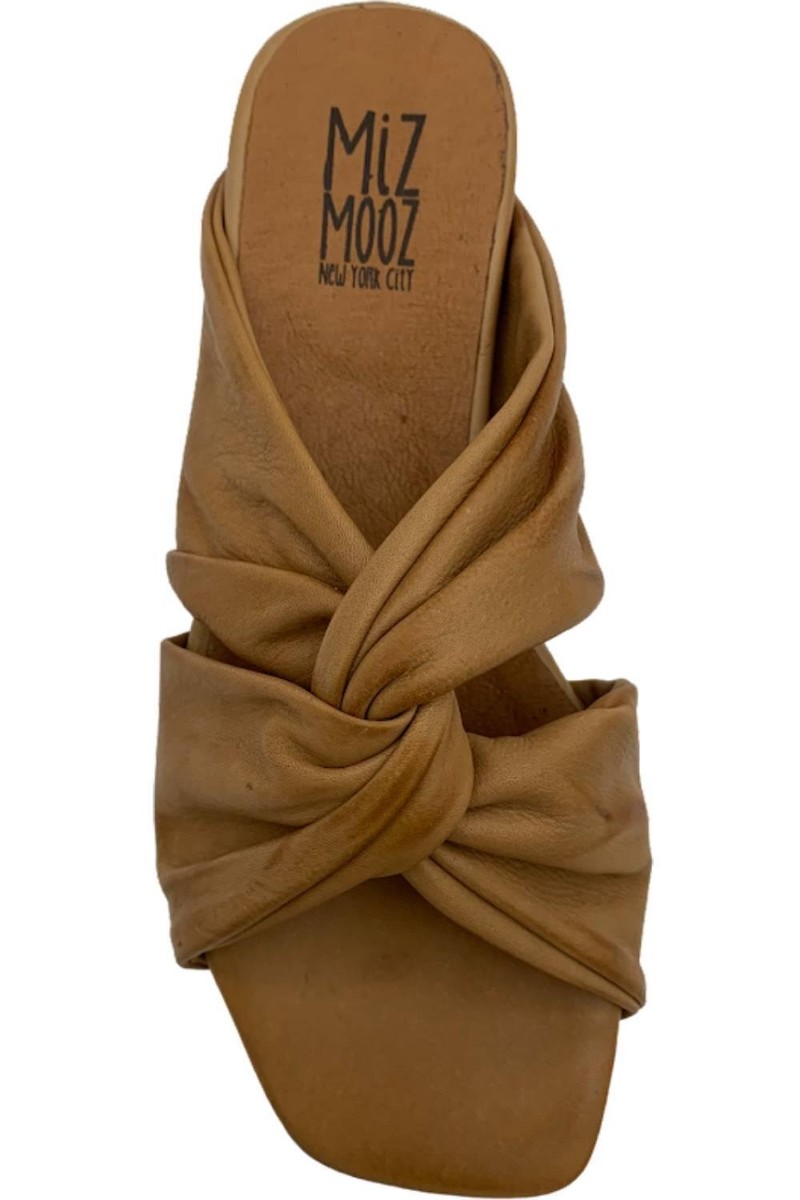 (取寄) ミズ ムーズ レディース パパラッチ Miz Mooz women Paparazzi Almond Miz Mooz Leather Knotted Slide Sandals Paparazzi Almond | eBay