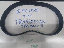 BDL GATES 8mm 1 1/2" Primary Belt 117 Tooth BDL-37117-1 For Harley-Davidson