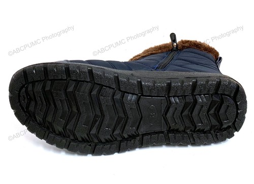 Women's Winter High Ankle Top Boots Fur Waterproof Zipper Snow Warm Anti-Slip - 第 22/23 張圖片