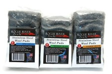434 Stainless Steel Wool, 8 pad pack - by Rogue River Tools. CHOOSE GRADE - USA