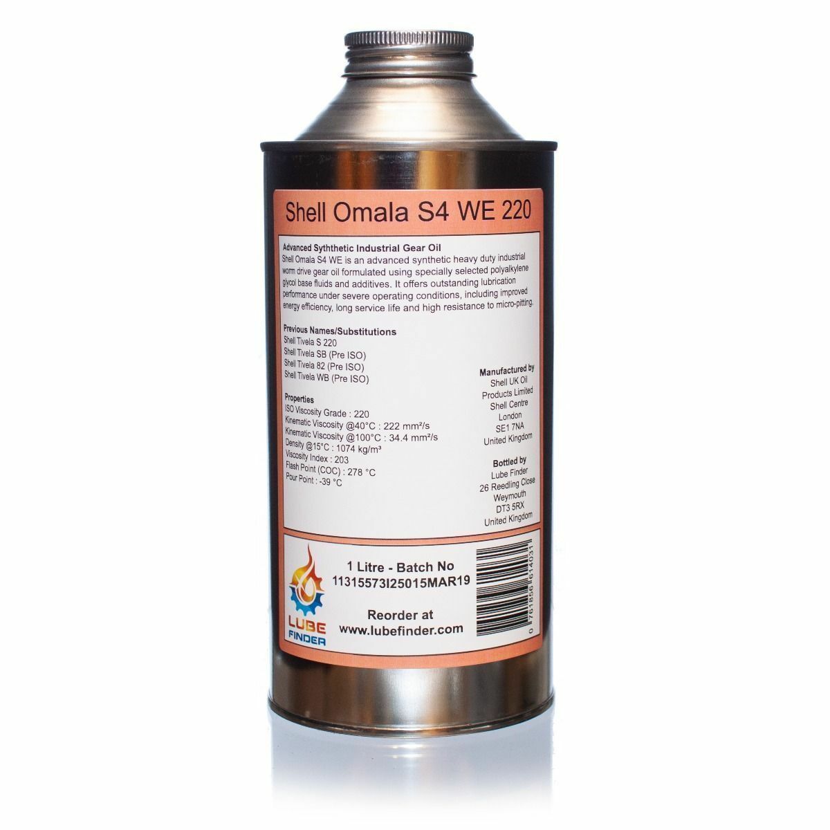 1l Shell Omala S4 We 2 Tivela S 2 Sb Iso Vg 2 Synthetic Worm Gear Oil Ebay