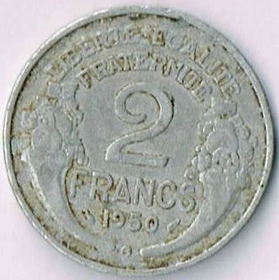 2 Francs Morlon 1950B. (N°3). - Photo 1/2