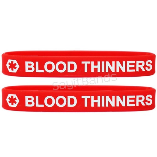 2 pulseras rojas de alerta médica - dos bandas de alerta de silicona de estado médico - Imagen 14 de 27