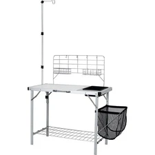 Ozark Trail TA-544 Camping Table, Silver, 39 L in x 19.7 W in x 76 H in