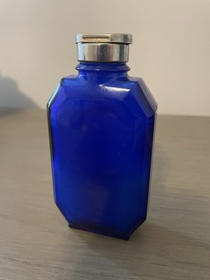 Vintage Bourjois Cobalt Blue Glass Bottle