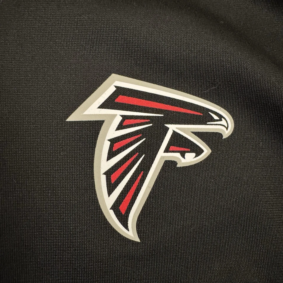 Atlanta Falcons Sweater Mens 2XL Black Football 1/4 Zip Pullover NFL - Image 2 of 4