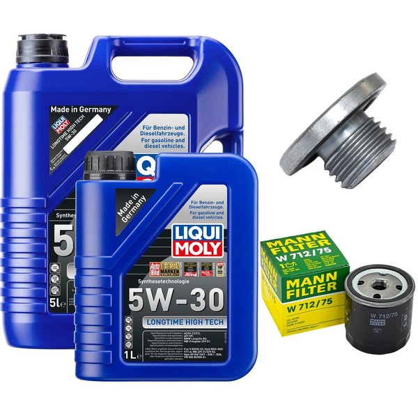 MotoröL Filter Set 5W-30 Liqui Moly 6 Liter + Schraube FüR Opel Omega B Astra G-image