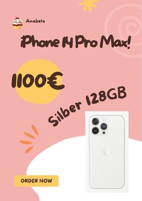 Apple iPhone 14 Pro Max 128 GB   Silberweiß   NEU & OVP