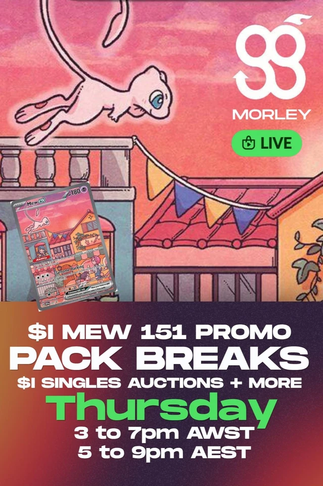 $1 Mew 151 Promo + $1 Singles Auctions & Pack Breaks
