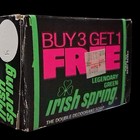 NOS Black Box Vintage Irish Spring  Legendary Green 4 Soap Bars Zayre Price Tag  — photo 1