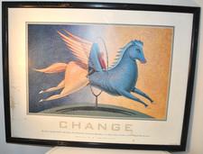 Russ Willms Druck "Change" - Vintage gerahmt - Esprit Dekor - surrealistisch Deko