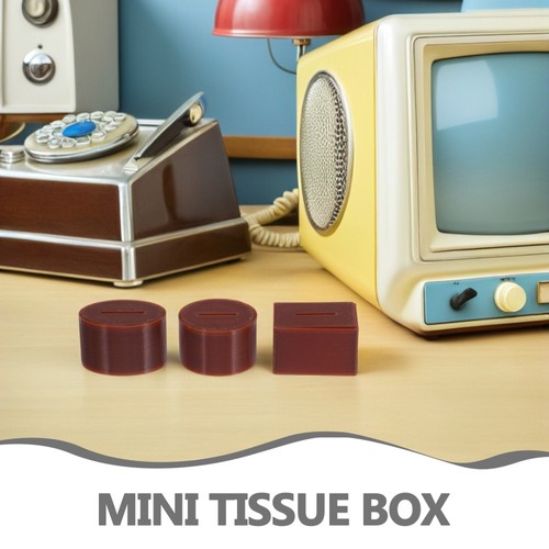 24 Piezas Mini Pañuelo - Caja Casa de Muñecas-Pañuelo Accesorios Miniatura - Imagen 8 de 12