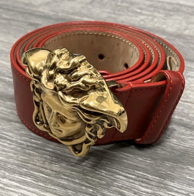 VERSACE ベルト レッド ガチャベルト ヴェルサーチ VERSACE ベルト レッド ガチャベルト ヴェルサーチ ベルト