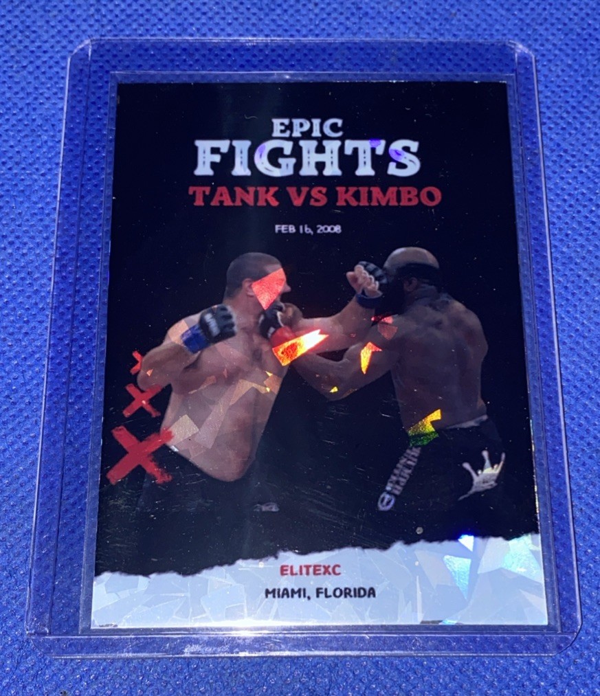 Kimbo Slice vs Tank Abbott UFC EPIC FIGHTS Custom Holo Refractor Card