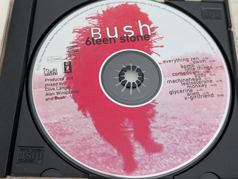 BUSH Sixteen Stone 1994 Interscope Records Hard Rock Grunge Everything zen swim - Bild 3 von 4