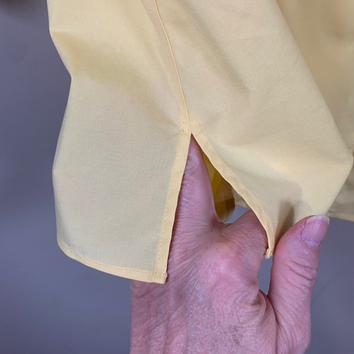 Talbots Woman Wrinkle Resistant 3/4 Sleeve Yellow Button Down Shirt Size 14W - Picture 9 of 14