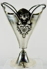 Antique Gorham Sterling Silver Putti Cherub Two Handle Trumpet Vase 1868