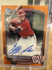 2025 Bowman Draft Ethan Petry 1st Bowman Chrome Orange Mojo /25