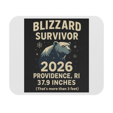 Blizzard Survivor 2026 Providence, RI Mouse Pad — Snowstorm Commemorative  