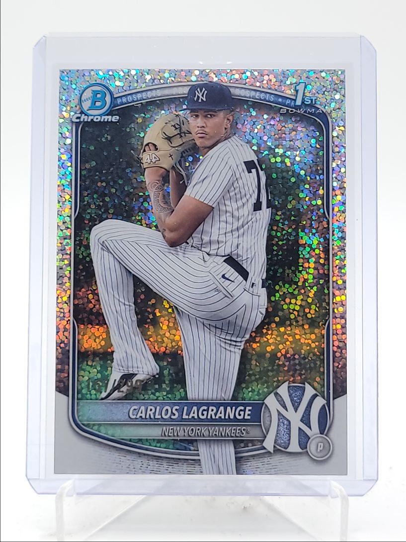 CARLOS LAGRANGE 2025 BOWMAN CHROME 1ST SPECKLE REFRACTOR YANKEES /299 Q4450