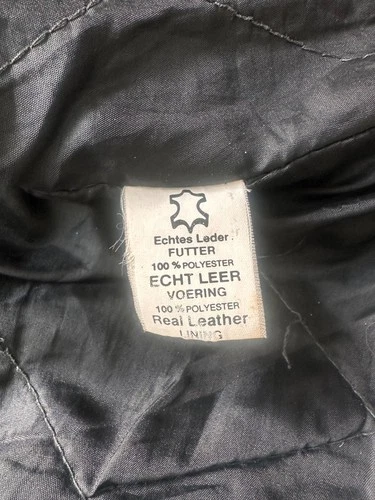 Vintage 90s Black Leather Biker Motorcycle Jacket Camden London Punk Belted HLC  image 21