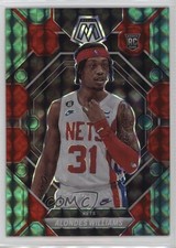 2022 Panini Mosaic Rookies Choice Red & Green Prizm Alondes Williams #235 14rh