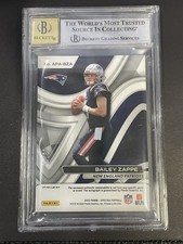 2022 Spectra Aspiring Patch Autographs Wave #5 Bailey Zappe BGS 9 10 Auto Rookie