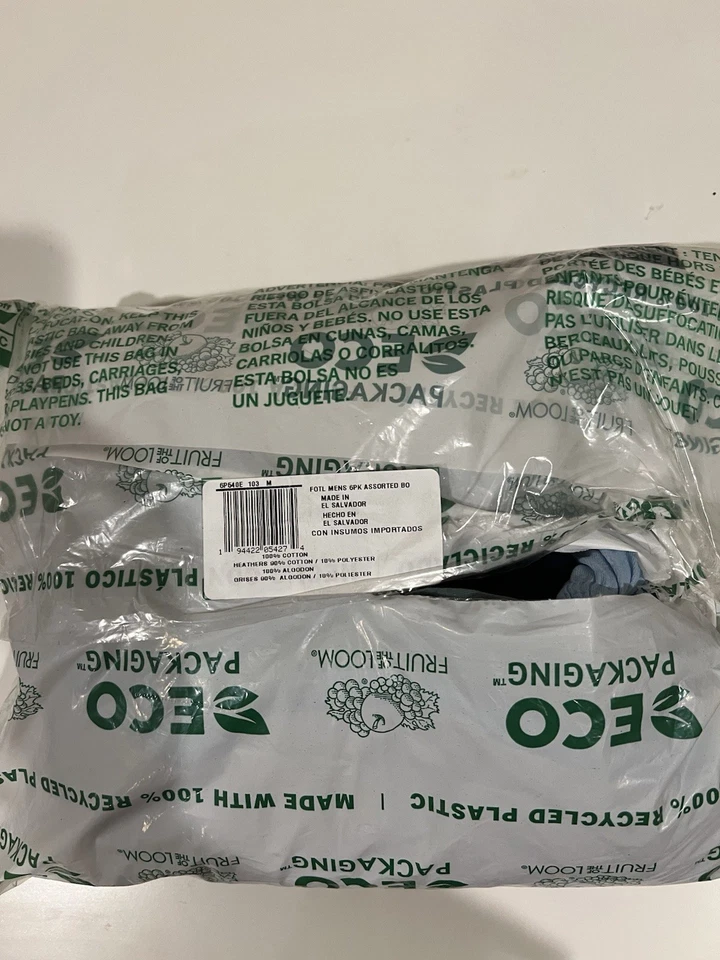 Paquete de 6 calzoncillos boxer lisos Fruit Of The Loom ropa interior para hombre azul medio gris Foto 2 de 3