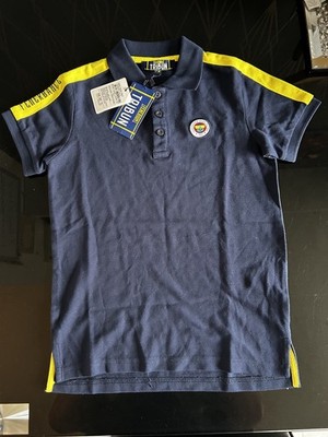 New Fenerbahce Sports School Istanbul Fenerium Navy Blue Polo Shirt Size 7-8 Yrs