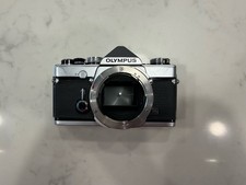Olympus OM-1 Black Silver SLR Film Camera Body with Case and Strap