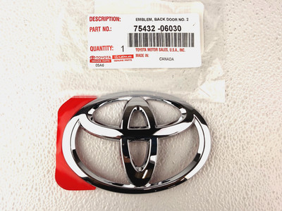 NEW OEM Toyota Rear Liftgate Trunk Chrome Emblem Badge 75432-06030 Genuine
