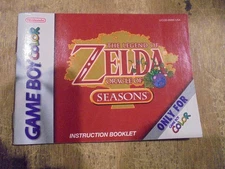 Zelda Oracle of Seasons - 2001 Nintendo Game Boy Color - Instruction Manual