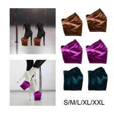 2 Pieces Pole Dance Shoe Protectors Velvet Wear Resistant Grip Sleeves