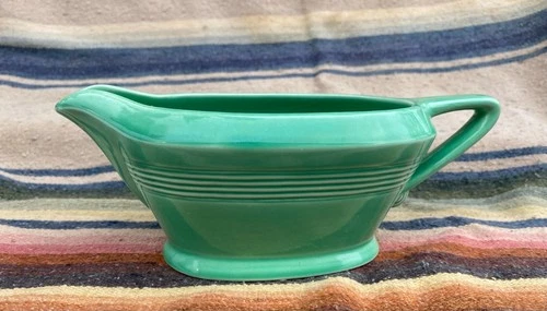 Vintage Fiestaware Handled Sauce Gravy Boat Blue Green Turqoise  Homer Laughlin