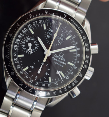 omega speedmaster triple date mk40. model 3520.50 box manual 1 yr gtee
