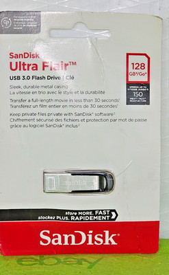 SanDisk Ultra Flair 128GB USB 3.0 Flash Drive SDCZ73-128G-G46 New Sealed