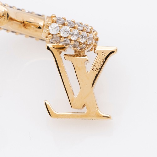 Pendientes de aro icónicos Louis Vuitton de cristal LV - Imagen 3 de 3