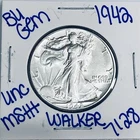 1942 BU UNCIRCULATED WALKING LIBERTY SILVER HALF DOLLAR AUTHENTIC U.S. MINT 7128