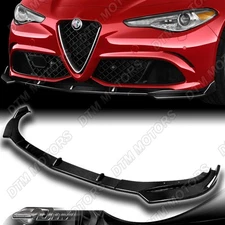For 17-21 Alfa Romeo Giulia 100% Carbon Fiber Front Bumper Lip Body Kit Spoiler