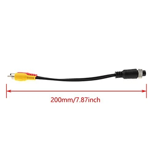 4 Pin Female to RCA Male Adapter  20cm/7.87" M12 4 Pin Female Aviation Head to  - Image 3 of 4