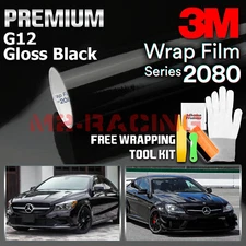 Genuine 3M 2080 Series G12 Gloss Black Vinyl Wrap Vehicle Film Decal Bubble Free