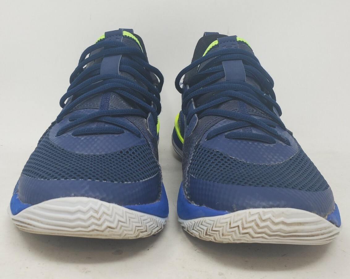 Under Armour Youth 6Y Curry 7 Lace Up Basketball Shoes Sneakers Blue 3022113-405 thumbnail 4