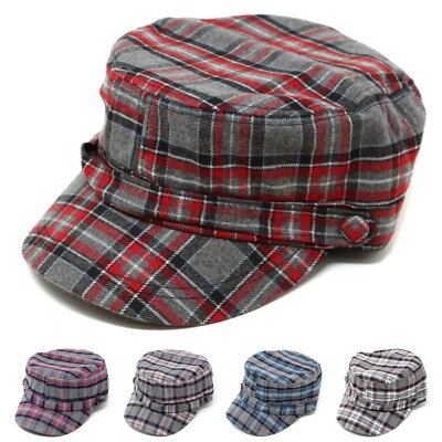 #ad #ad Women#x27;s Plaid Cadet Cap Newsboy Hat Baseball Winter Spring Warm Fashion Colorful $13.99