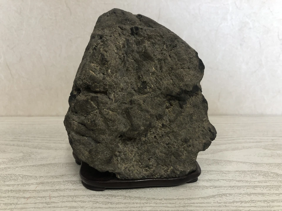 Y3792 OKIMONO Kamogawa natural stone stand Japan antique interior decor - Image 3 of 4