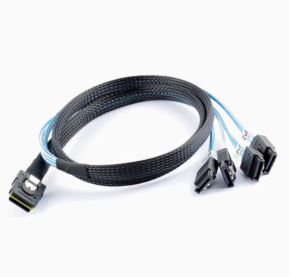 Mini SAS SFF-8087 36Pin to 4 SATA 7PIN HD Splitter Breakout Cable 0.5M 1.6ft New - Image 2 of 3